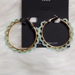 NWT Area Stars hoop earings